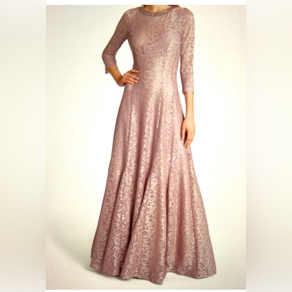 Tahari by ASL light peach dress